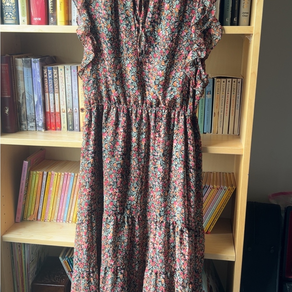 BB Dakota Multicolor Floral Midi Dress